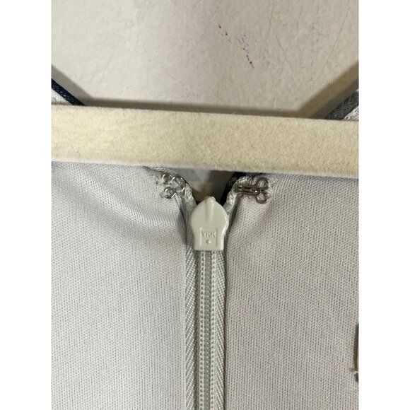 Coldwater Creek Tank Dress 10 Gray Ruched Empire Waist Fit Flare Work Wear Chic - Picture 8 of 12